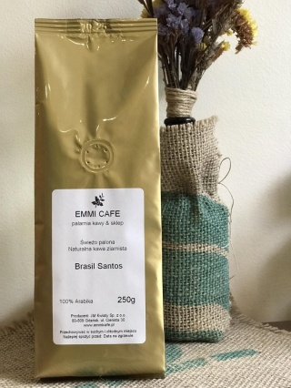 Brazylia Santos 200g kawa palona ziarna